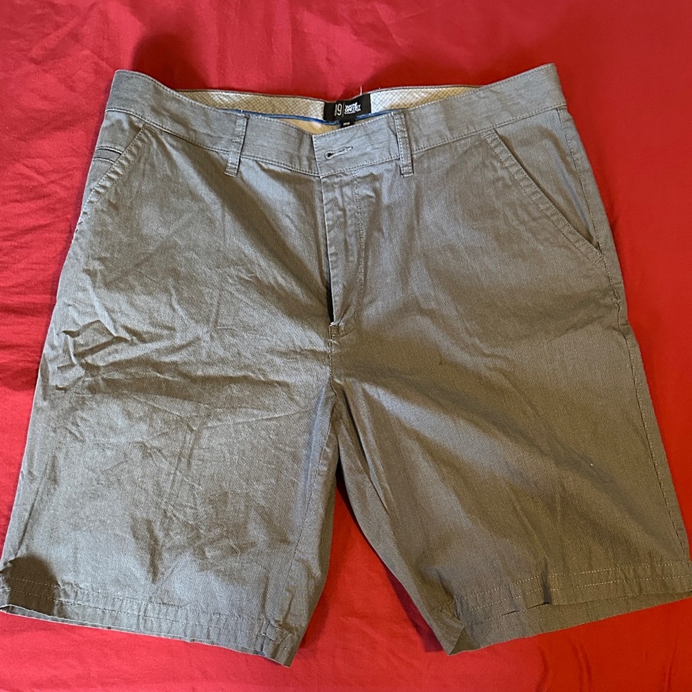 Men's Classic Gray Flat Front Shorts